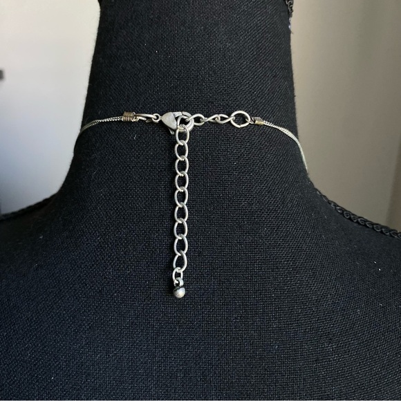 Long Double Strand Purple & Silver Bead Necklace & Earring Set - Picture 6 of 6